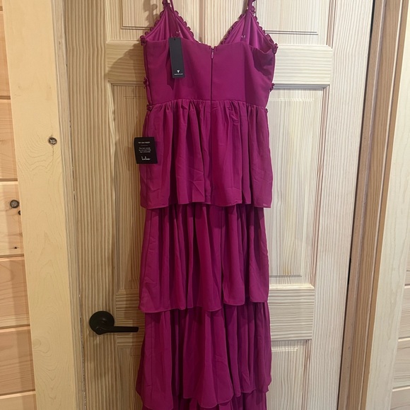 Lulu's Fuchsia Tiered Maxi Dress - Picture 3 of 5